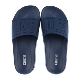 Klapki męskie plażowe gumowe granatowe Big Star DD174688 niebieskie