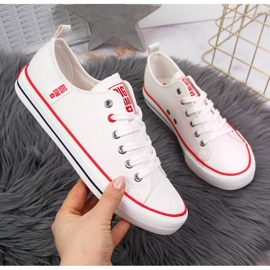 Trampki niskie ekoskóra białe Big Star JJ274130