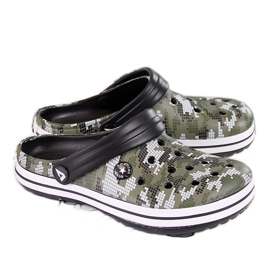 Klapki chłopięce piankowe khaki American Club