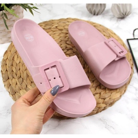 Klapki damskie piankowe plażowe różowe Big Star FF274A387