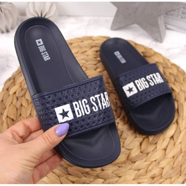 Klapki dziecięce sportowe granat Big Star GG374802 granatowe