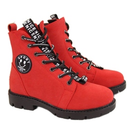 Workery dziewczęce ocieplane czerwone Vinceza