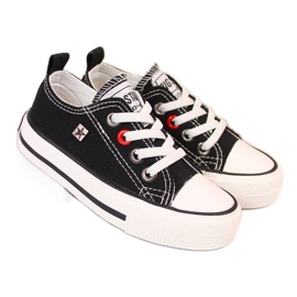 Trampki dziecięce niskie czarne Big Star HH374090 białe