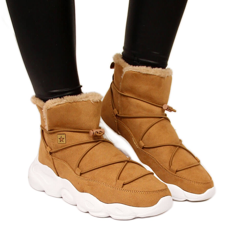 Śniegowce damskie camel Big Star II274266 brązowe