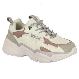 Buty sportowe damskie na platformie białe Big Star HH274255 wielokolorowe