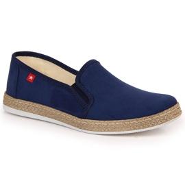 Espadryle damskie slip on granatowe Big Star JJ276003