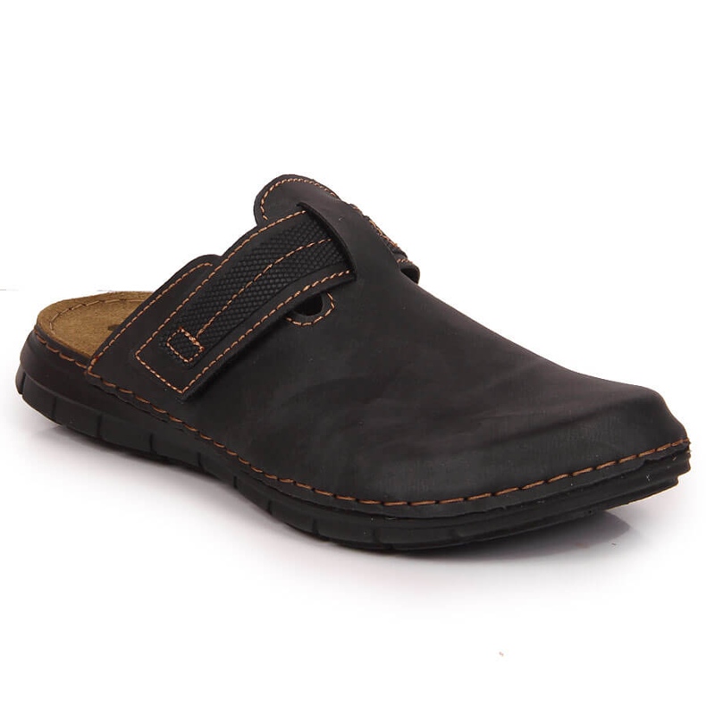 Klapki męskie zabudowane czarne Inblu