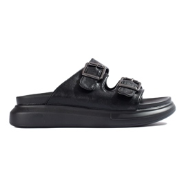 Klapki Ze Sprzączkami LA.FI czarne