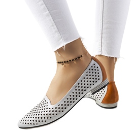 Szare baleriny ażurowe Jarrett