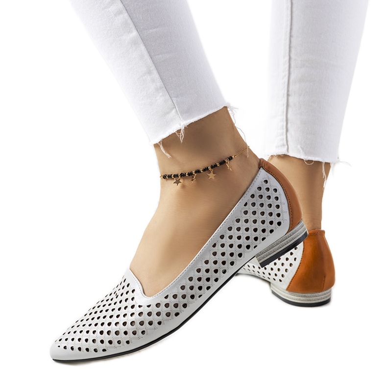 Szare baleriny ażurowe Jarrett