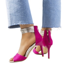 Różowe sandały na szpilce Vasquez