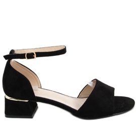 Sandałki na obcasie Ursula Black czarne