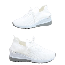 Buty sportowe skarpetkowe Faggio White białe