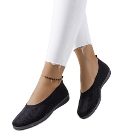 Czarne tenisówki damskie Virpi