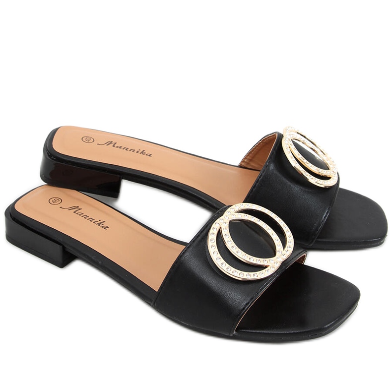 Klapki damskie Allor Black czarne