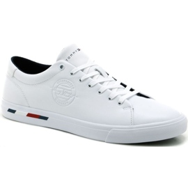 Buty Tommy Hilfiger Corporate Logo Leather Vulc M FM0FM04076 białe