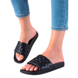 Cm Paris Czarne Klapki