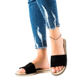 Cm Paris Casualowe Czarne Klapki