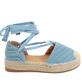 Espadryle wiązane na kostkę Freesia Blue niebieskie
