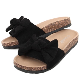 Klapki korkowe Kiara Black czarne