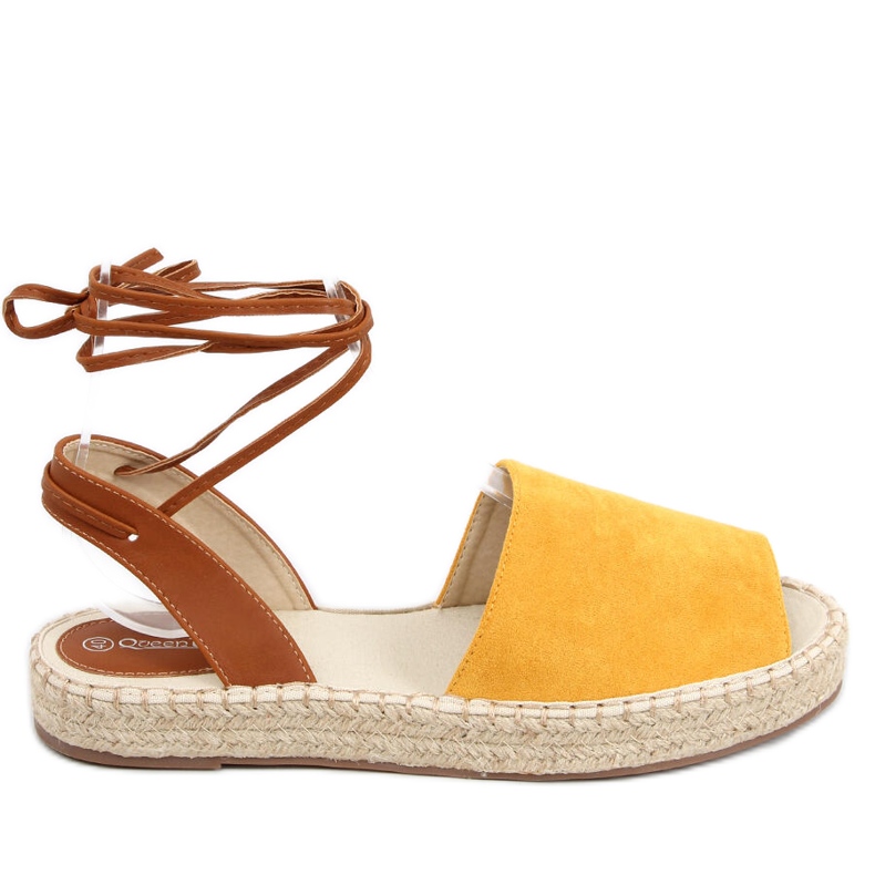 Espadryle damskie Andrina Yellow brązowe żółte