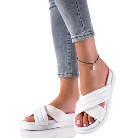 Cm Paris Casualowe Klapki białe