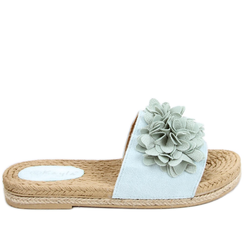 Klapki floral fiesta Primrose Green zielone