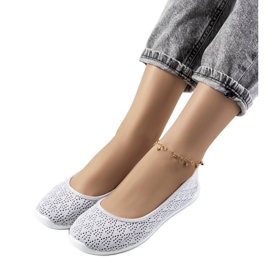 Szare ażurowe baleriny Holmen