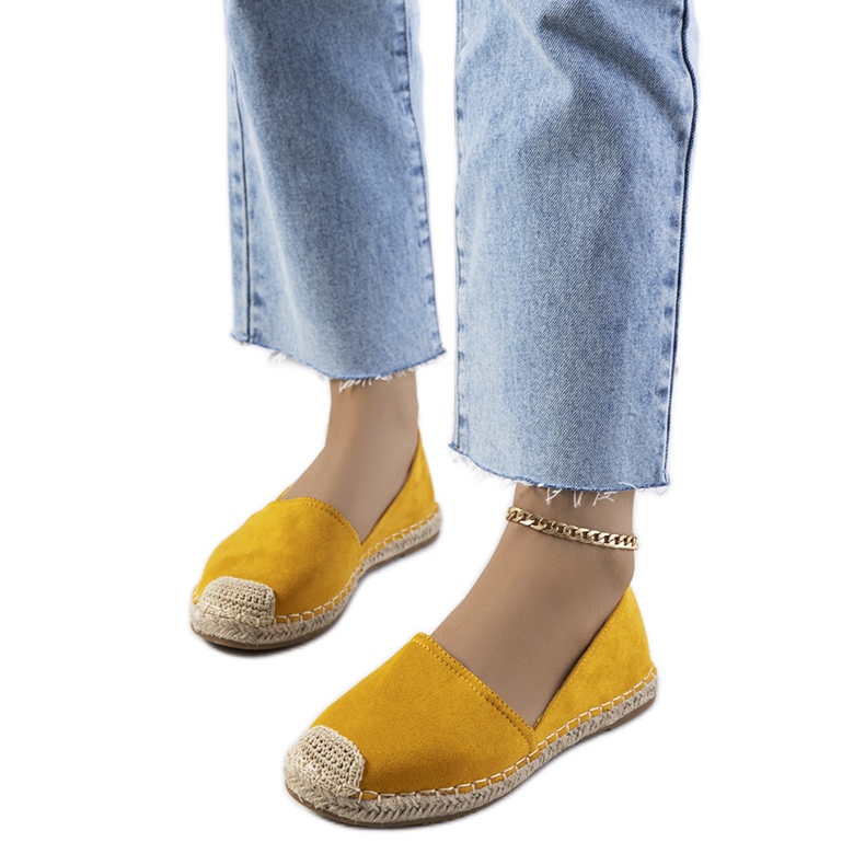 Żółte espadryle damskie Balmy