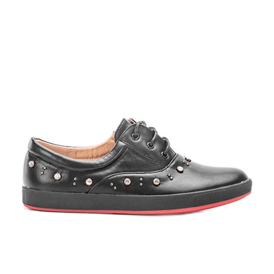 Czarne tenisówki dziecięce Fosses