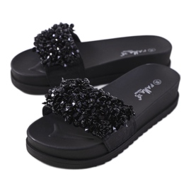 Czarne klapki na platformie Marthas