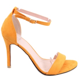 Sandałki na szpilce Sheila Yellow żółte