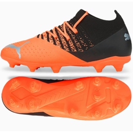 Buty piłkarskie Puma Future Z 3.3 FG/AG Jr 106773 01 pomarańczowe pomarańcze i czerwienie