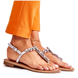 S.Barski Damskie Sandały Na Lato Srebrne Margery srebrny