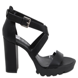 Sandałki na platformie Spencer Black czarne