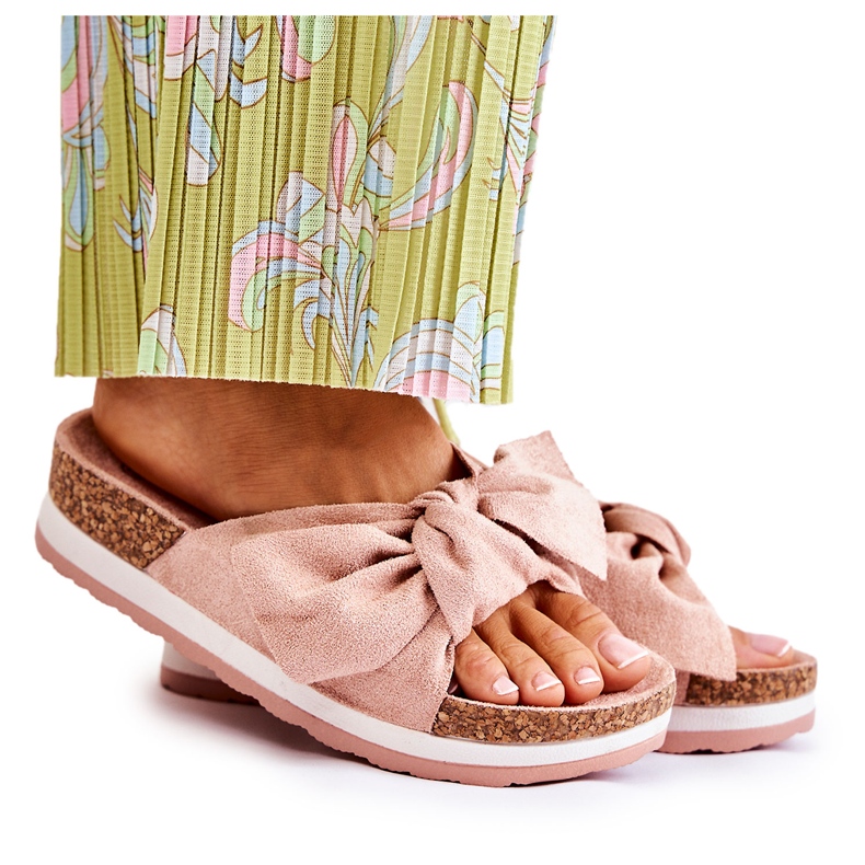 PG1 Klapki Na Platformie Różowe So Comfy