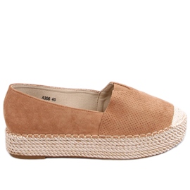 Espadryle damskie Callie Camel brązowe