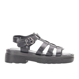 Czarne sandały damskie Bradama