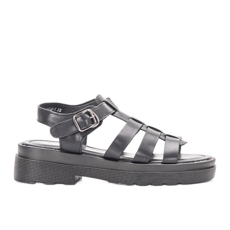 Czarne sandały damskie Bradama