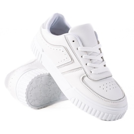SHELOVET Białe Sneakersy szare