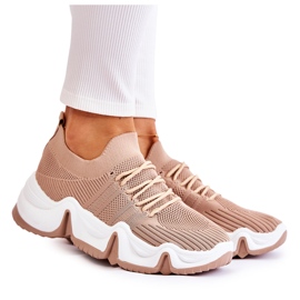 PG1 Damskie Wsuwane Sneakersy Beżowe Dayen beżowy