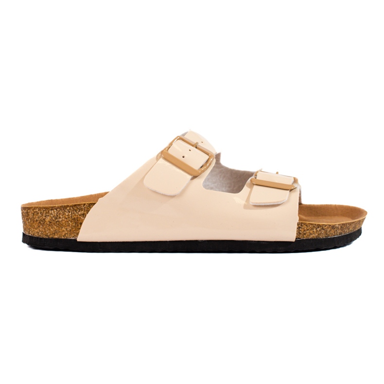 W. Potocki Lakierowane klapki Potocki beżowy