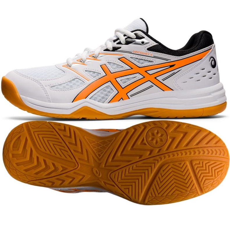 Buty do siatkówki Asics Upcourt 4 M 1071A053 104 białe białe