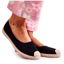 Klasyczne Zamszowe Damskie Espadryle Czarne Calabria