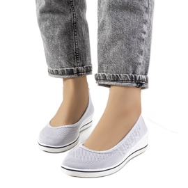 Szare tenisówki na koturnie Loane