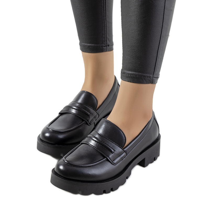 Czarne mokasyny Crotty