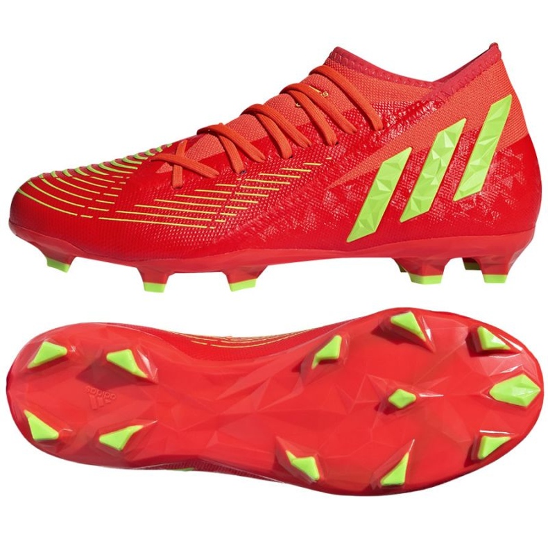 Buty adidas Predator Edge.3 Fg M GW1005 czerwone pomarańcze i czerwienie