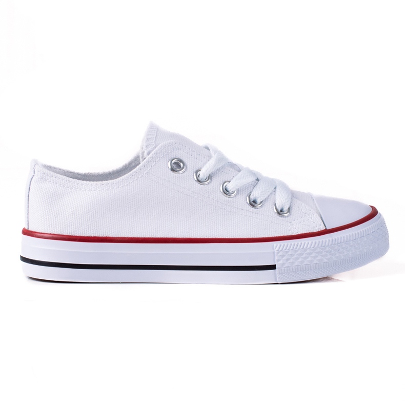 Sznurowane trampki dziecięce Vico białe