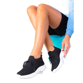 SHELOVET Buty Sportowe Wsuwane D30 czarne