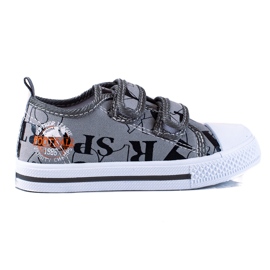 Trampki chłopięce Shelovet na rzep szare